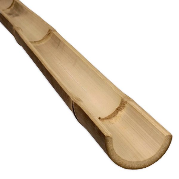 Halfronde Zwarte Bamboepaal Java Ø 7-10 x 300 cm - Afbeelding 2