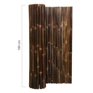 zwarte bamboemat op rol deluxe 180 x 180 cm