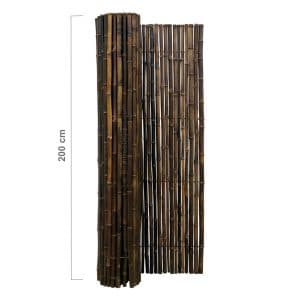 zwarte bamboemat op rol 180 x 200 cm
