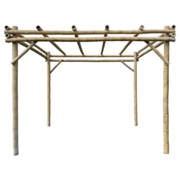 Bamboe pergola guadua 4 x 4 meter - voorkant