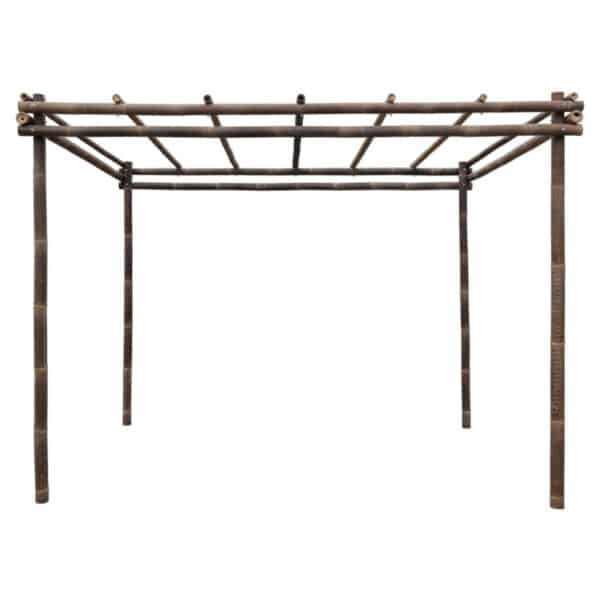 bamboe pergola Java zwart 3x4 voorzijde
