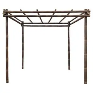 bamboe pergola zwart 3x3 voorkant