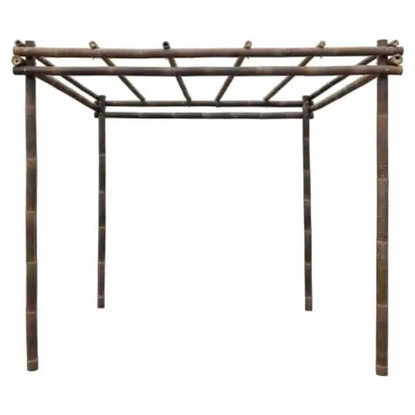bamboe pergola zwart 3x3 voorkant