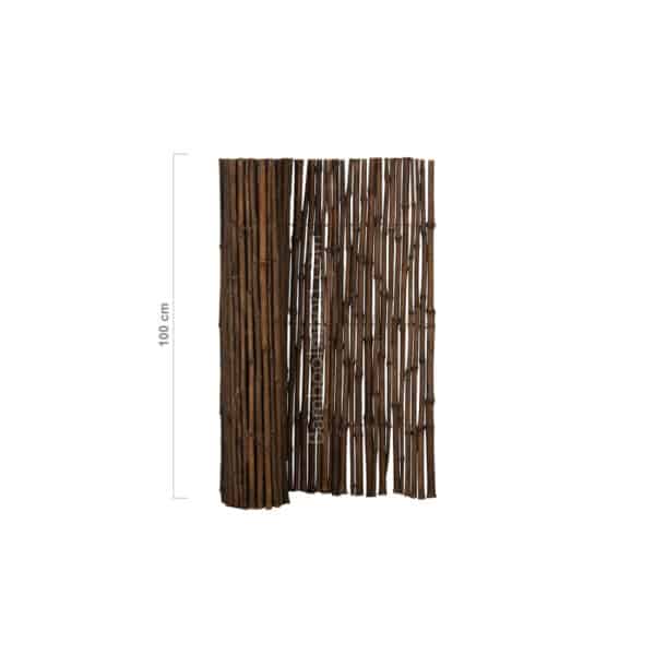 Zwarte Bamboemat op Rol Budget 180 x 100 cm