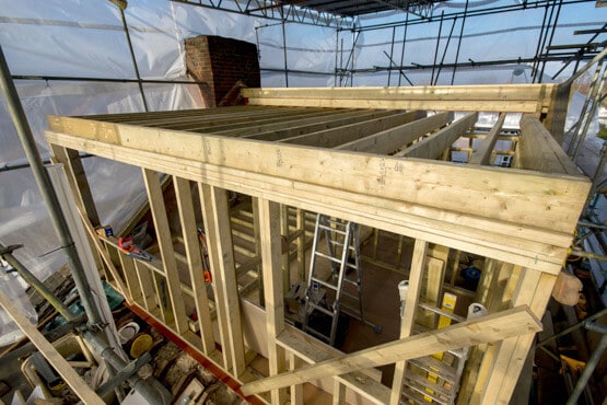 A loft conversion in build