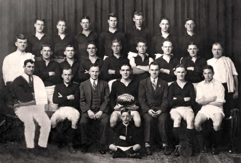 BFC Bill Heppner captain coach 1933 premiers.