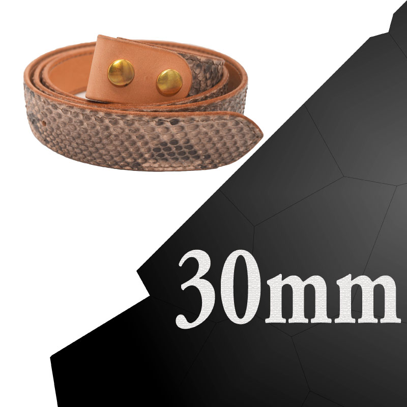 バックル交換用ベルト 30mm ダイアモンドパイソン フルベジタブルタンニンなめし バリエーション画像