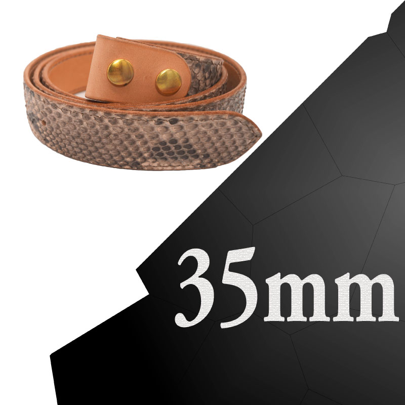 バックル交換用ベルト 35mm ダイアモンドパイソン　フルベジタブルタンニンなめし バリエーション画像