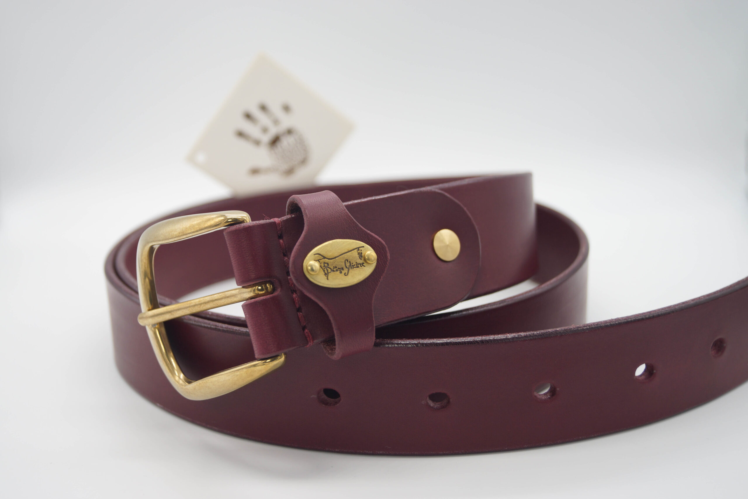 italian leather belt Bordeaux_Bottega Glicine