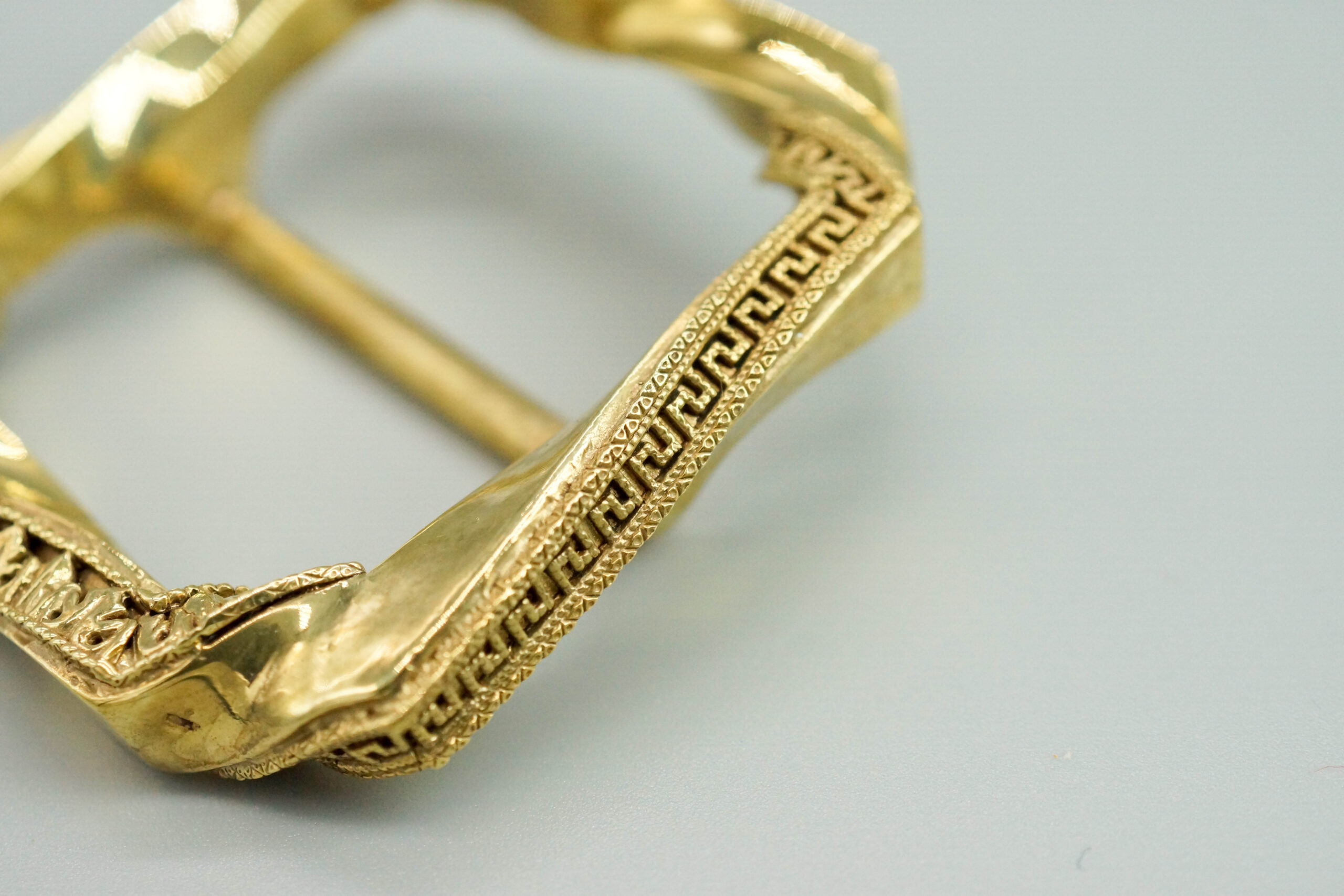 Twisted Rectangle Buckle Handmade GRECA