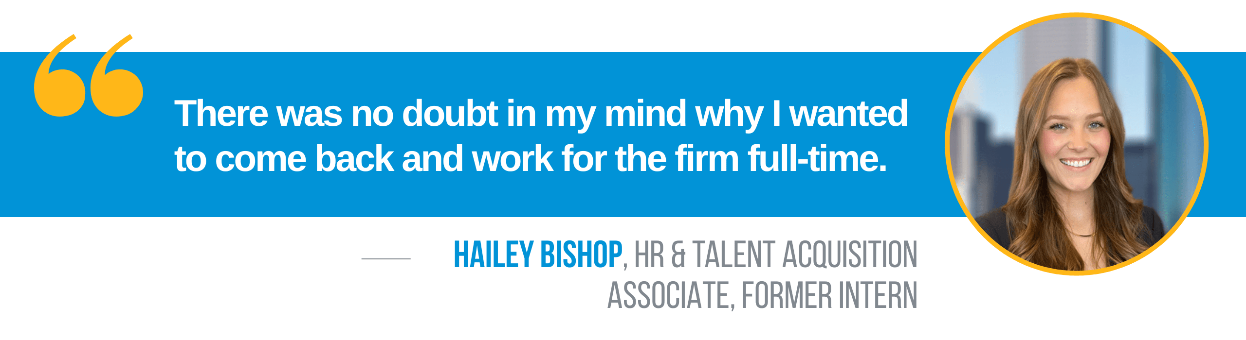 Hailey Bishop Intern Testimonial