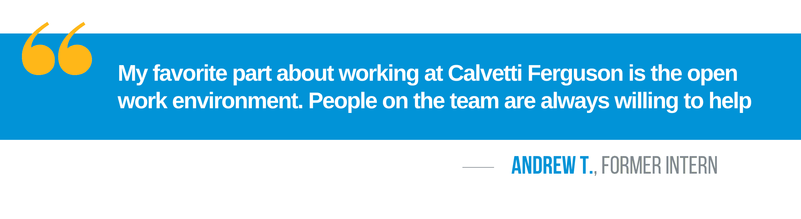 Intern Testimonial
