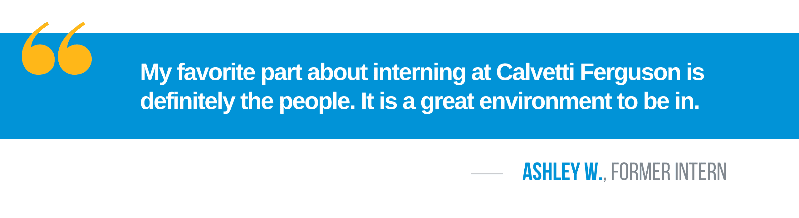 Intern Testimonial