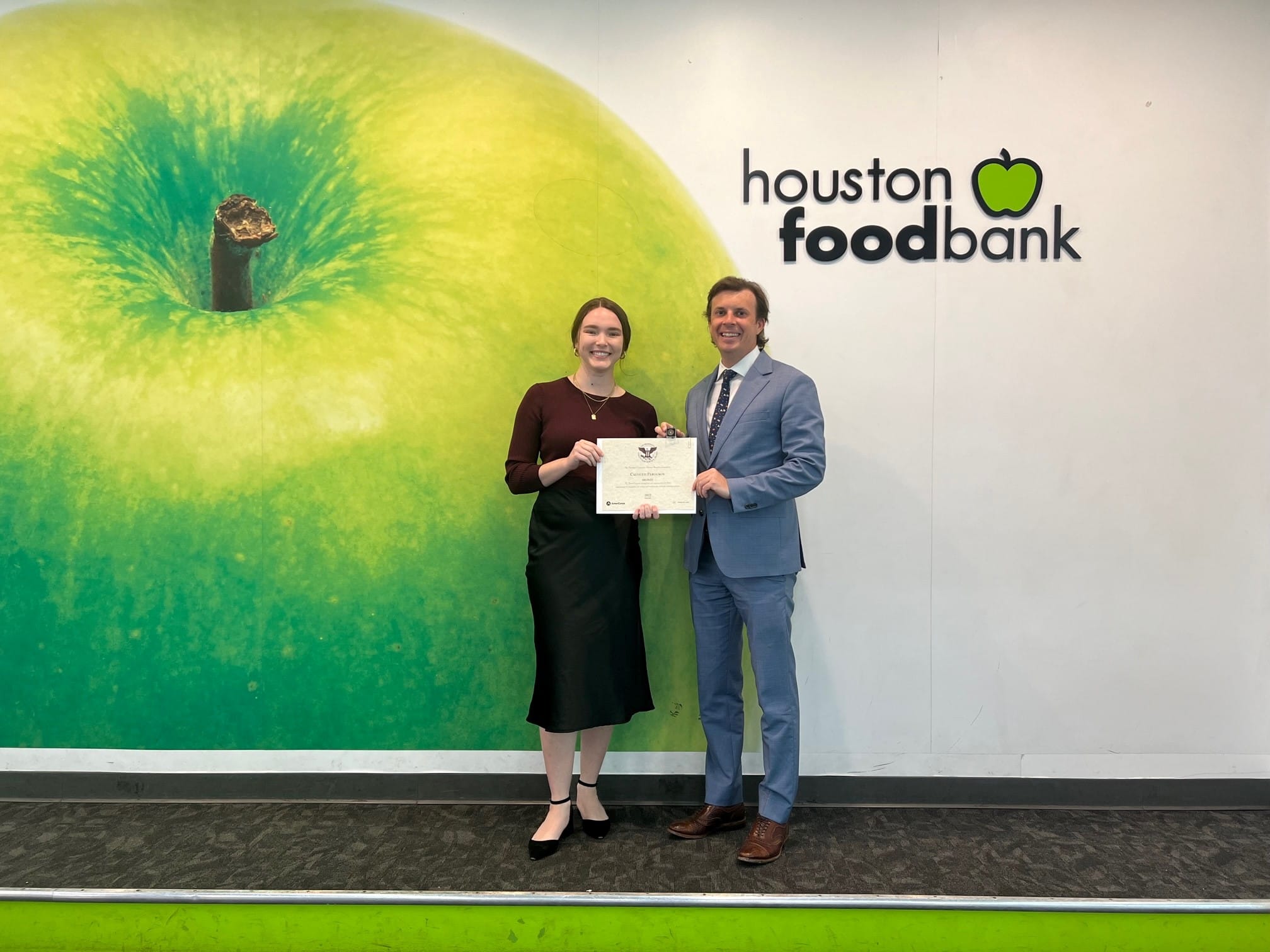 Calvetti Ferguson Earns Houston Food Bank Volunteer Award