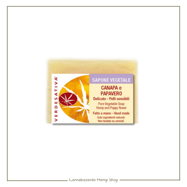 Sapone vegetale con Canapa e Papavero