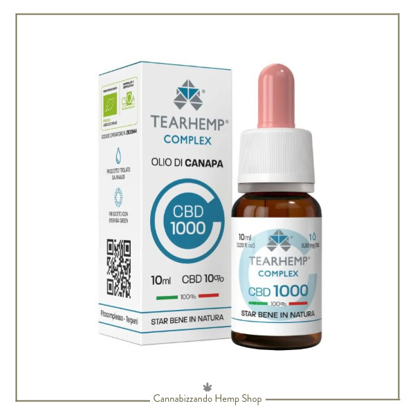Tearhemp Ccomplex CBD 10% full Spectrum in olio di canapa biologico