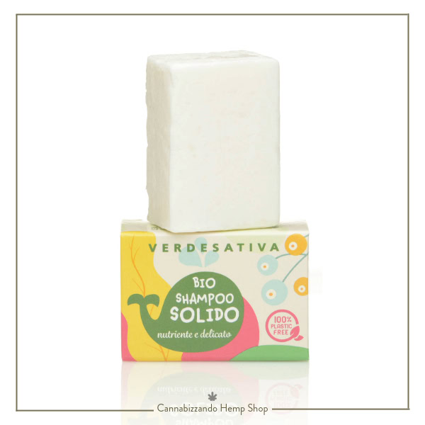 Bio shampoo solido nutriente per capelli delicati e secchi
