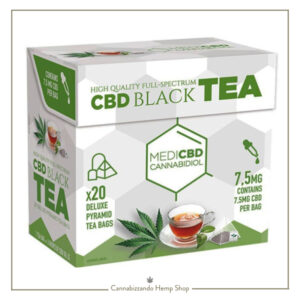 MediCBD Black Tea: Le proprietà benefiche della tisana di canapa si uniscono a quelle del tè nero, una delle bevande più apprezzate per il suo alto potere antiossidante.