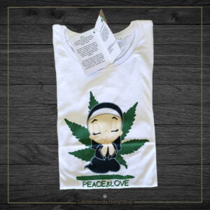 T-Shirt Donna in Cotone 100% organico - Mod. Love (bianco)