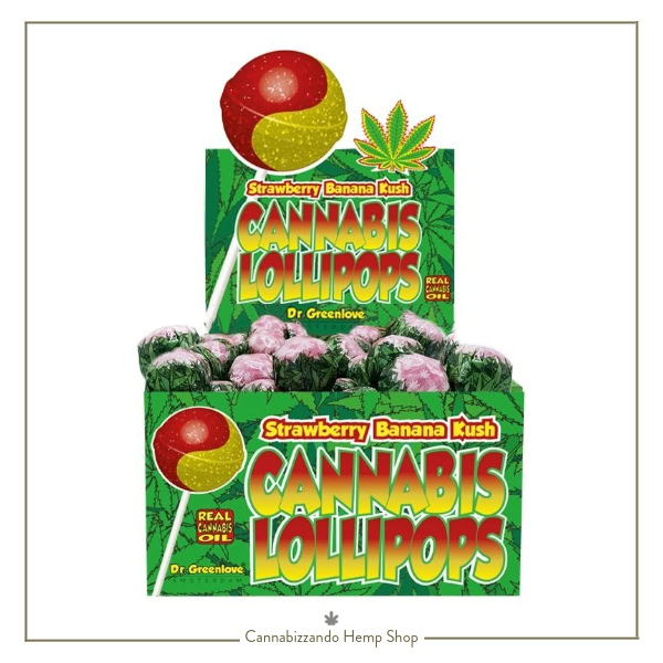 Cannabis Lollipops - Strawberry Banana Kush