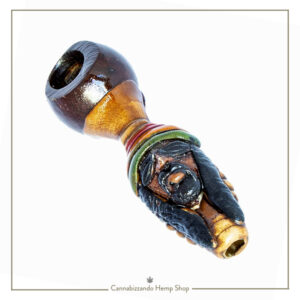 Handmade Wooden Pipe Rasta - Pipa in Legno