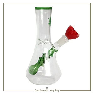 Flower Vase BONG in VETRO Trasparente 18cm