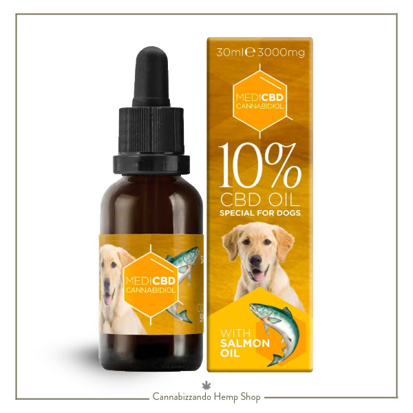 MediCBD 10% CBD Oil per Cani (30ml) con olio di salmone scopri i benefici contro l'artrosi