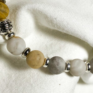 Bracciale elastico in pietra naturale di Agata Crazy