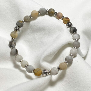 Bracciale elastico in pietra naturale di Agata Crazy