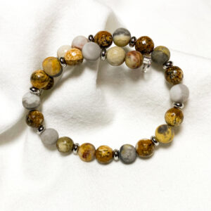Bracciale in pietre naturali di Agata Crazy e Diaspro