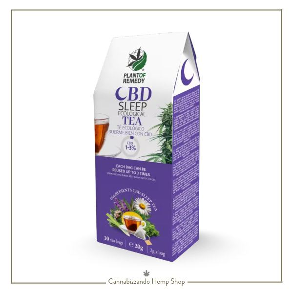 La tisana ideale per dormire sonni tranquilli, CBD Sleep Tea è formulata con ingredienti 100% naturali senza aggiunta di coloranti o aromi artificiali