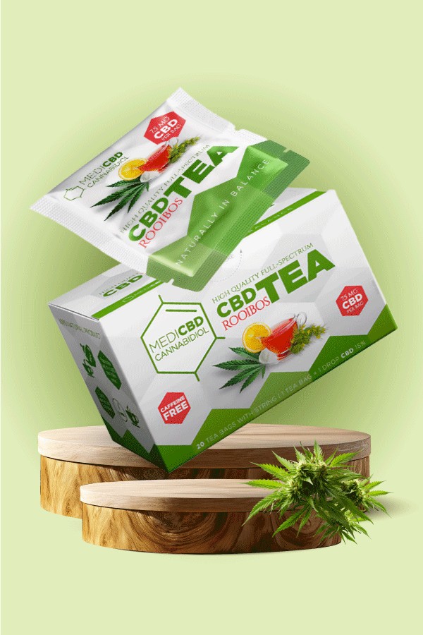 Le proprietà benefiche del CBD si uniscono a quelle del Rooibos, un arbusto (Aspalathus) che cresce solo in Sudafrica ed è un vero e proprio elisir di benessere.