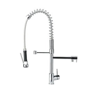 Baterie lebada cu teava flexibila 50 cm crom