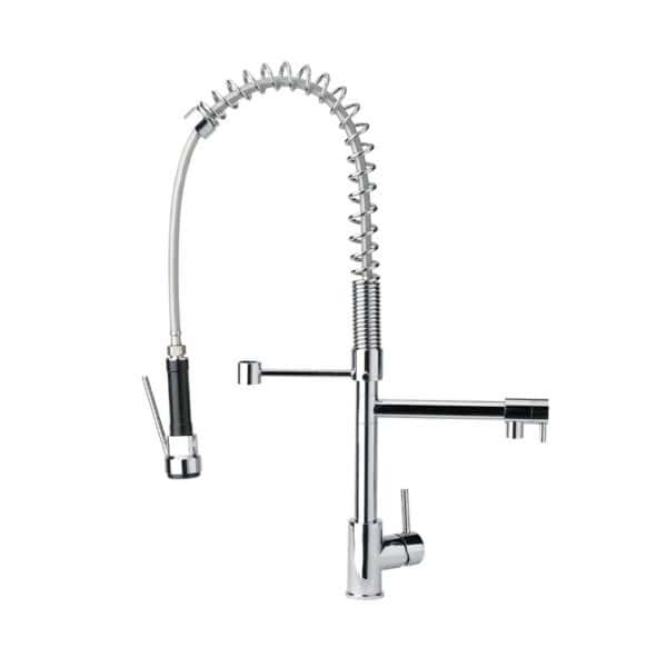 Baterie lebada cu teava flexibila 50 cm crom