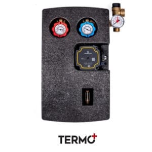 Grup de pompare solar dublu Termo+ 3/4" pompa grundfos 15/75 upm3 debit 2-14 l/min