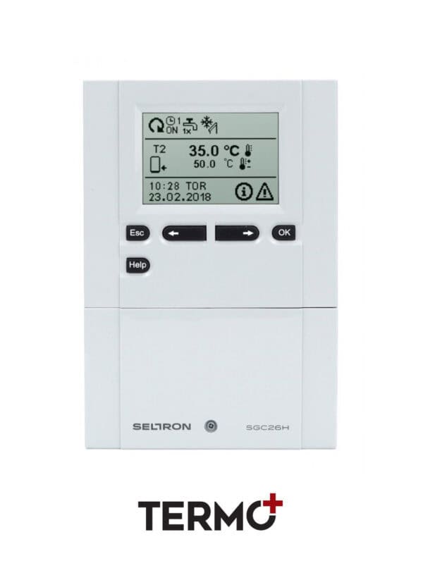 Controler solar avansat Termo+ SGC26H cu 3 senzori alb
