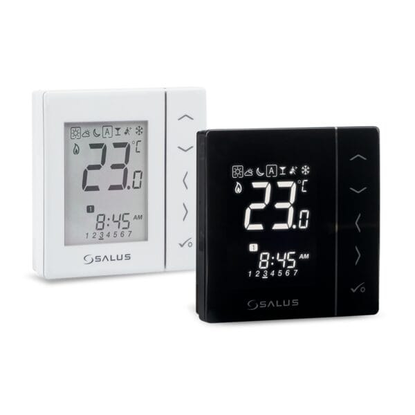 Termostat programabil alb, montaj în doză, butoane tactile (compatibil cu senzor de pardoseală),VS30W