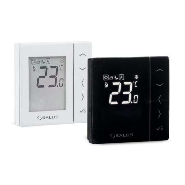 Termostat neprogramabil, montaj în doză, butoane tactile, alb (compatibil cu senzor de pardoseală), VS35W5
