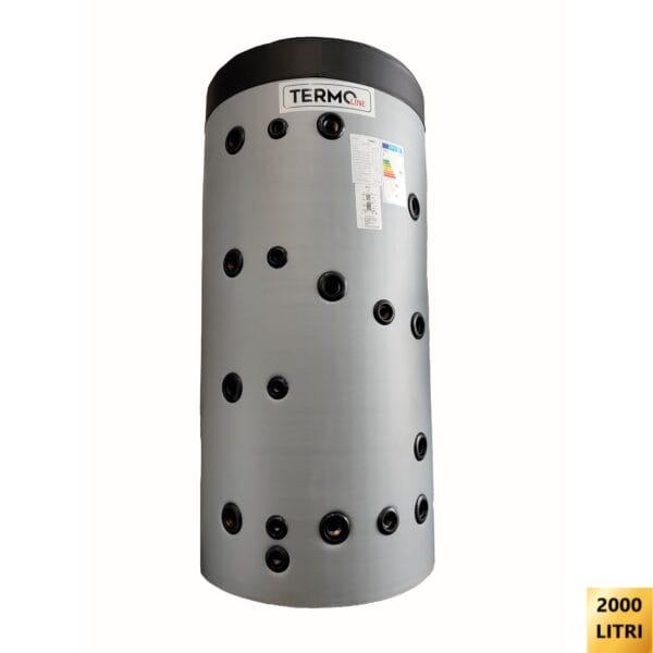 Puffer 2000L izolat, 2 serpentine (metal+inox) TERMOLINE