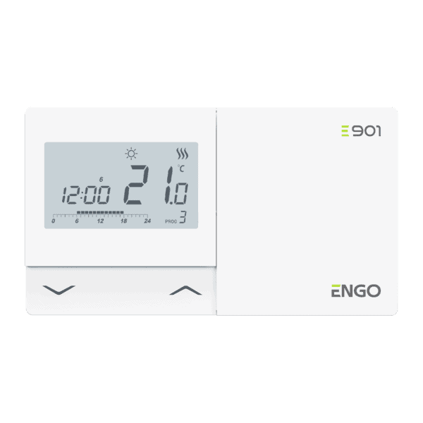 E901 Termostat programabil, aparent, cu fir ENGO