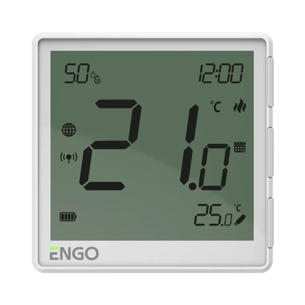 EONEBATW Termostat, aparent, alim. baterii, alb, ENGO