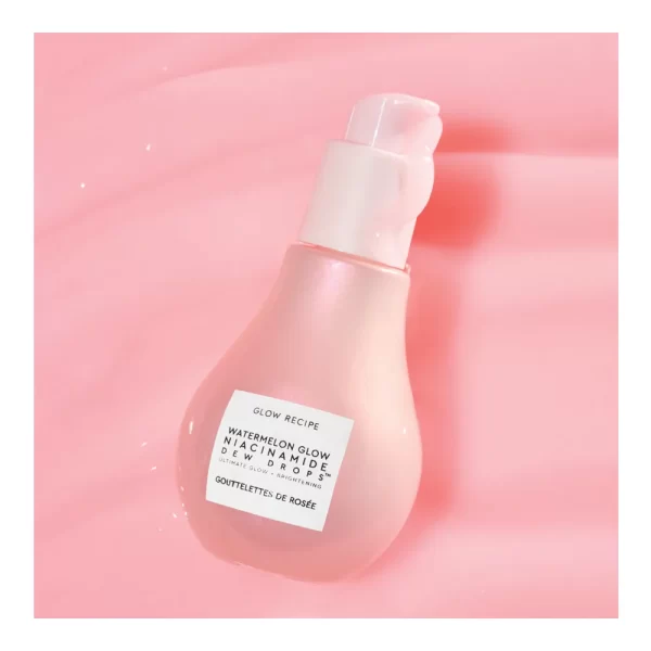 Watermelon Glow Niacinamide Dew Drops Brightening Serum with Hyaluronic Acid & Moringa Oil + Vitamin E - Hydrating Lightweight Face Serum + Hyperpigmentation Treatment (40ml) - Image 3