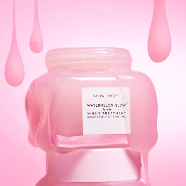Glow Recipe Watermelon Glow AHA Night Treatment - Overnight Resurfacing Mask with AHA Complex, Hyaluronic Acid, Niacinamide & Watermelon Enzymes for Smooth, Glowing, Even-Toned Skin (60ml) - Image 2