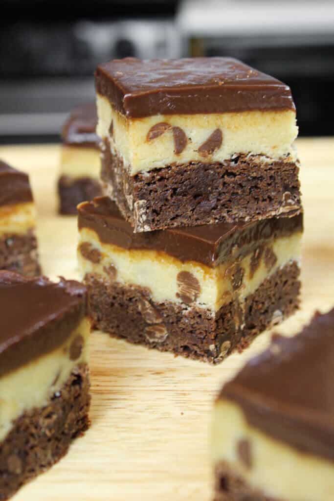 image of brownie cookies cut into bars