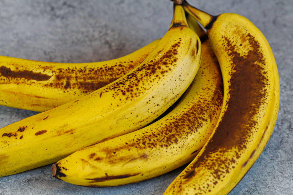 image of ripe bananas, ready to be used to make banana bread