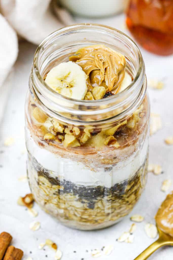 image of banana overnight oats