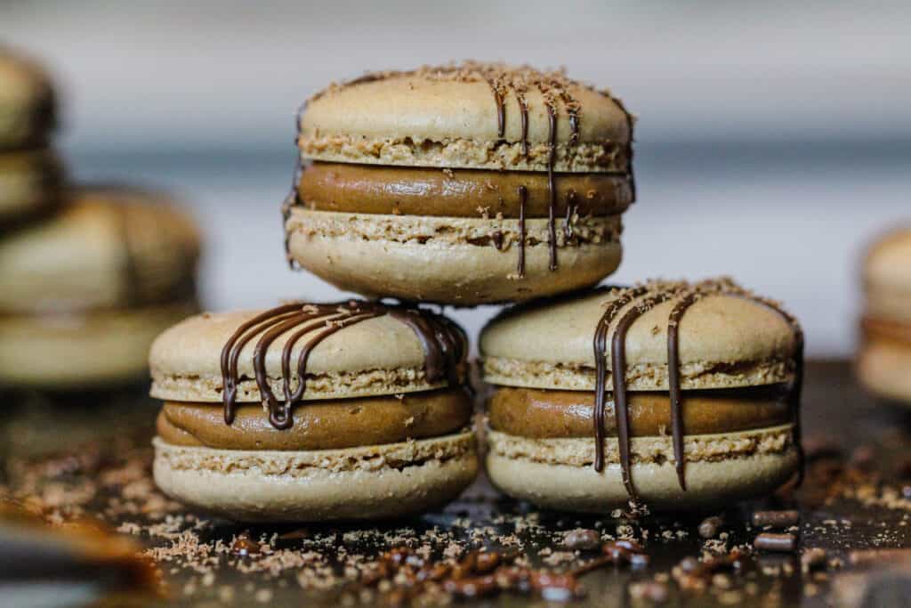 image of french chocolate macarons