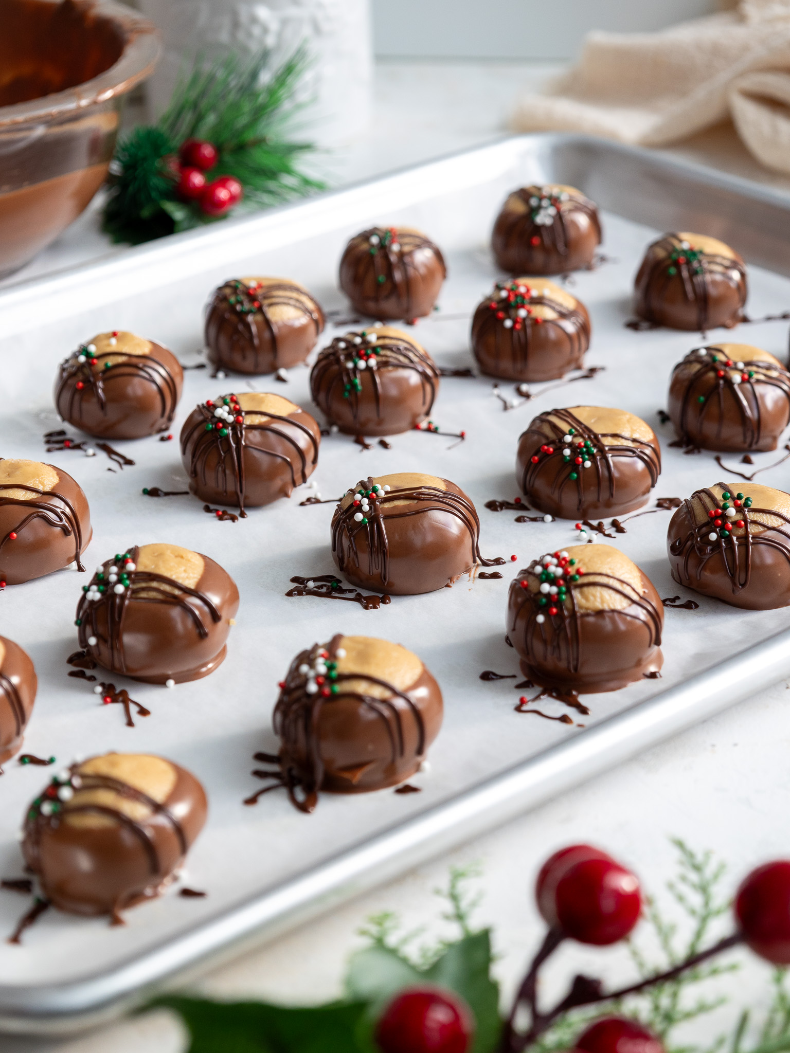 image of christmas buckeyes
