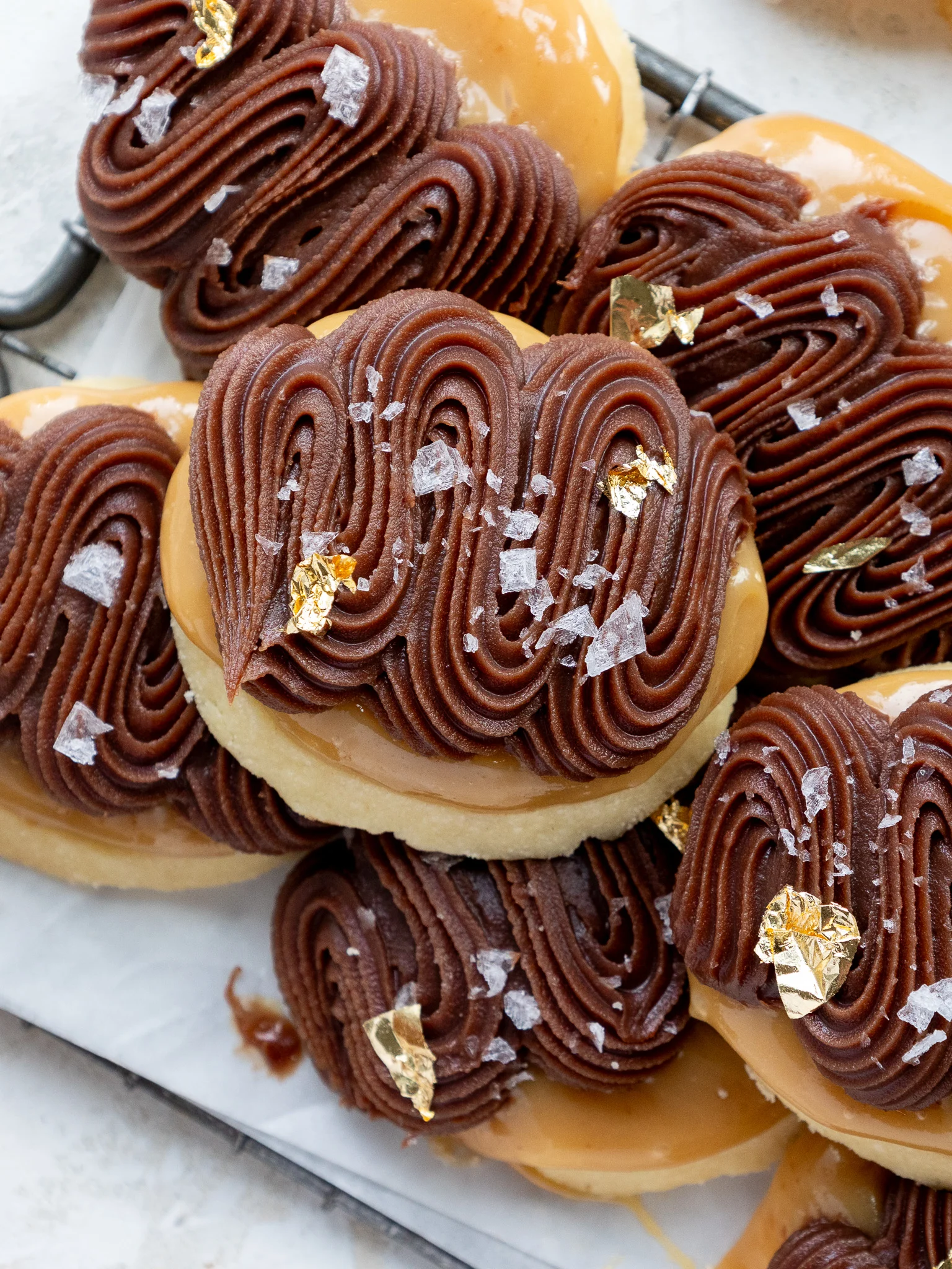 image of millionaire shortbread cookies on a platter