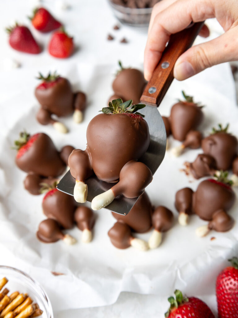 image of a chocolate covered strawberry turkey
